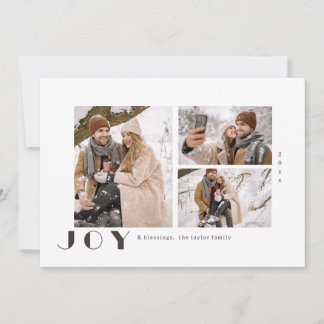 Cartes Pour Fêtes Annuelles Photo religieuse de joie vintage minimaliste moder
