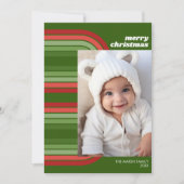 Cartes Pour Fêtes Annuelles Photo Retro Arch Line Art et Off Center Pic (Devant)