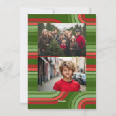 Cartes Pour Fêtes Annuelles Photo Retro Arch Line Art et Off Center Pic (Dos)