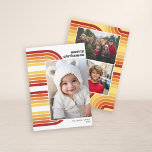 Cartes Pour Fêtes Annuelles Photo Retro Arch Line Art et Off Center Pic<br><div class="desc">Arche en or et en rouge rétro - Utilisez une photo verticale à l'avant et 2 photos à l'arrière. Faites un accueil unique et branché pour Noël Joyeux avec un motif branché et rétro sur le dos. Si vous avez besoin de déplacer quelque chose, cliquez sur le bouton personnaliser pour...</div>