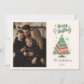 Cartes Pour Fêtes Annuelles Photo Retro Pastel Christmas Tree (Devant)