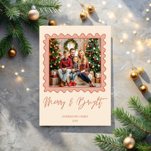 Cartes Pour Fêtes Annuelles Photo retro rouge joyeux Noël