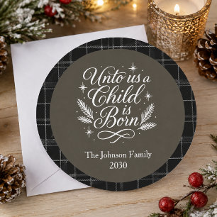 Cartes Pour Fêtes Annuelles Photo Rond Esaïe 9 6 Noël
