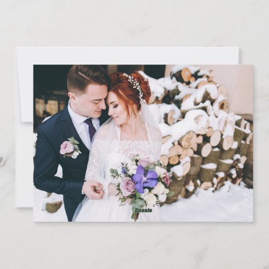 Cartes Pour Fêtes Annuelles Photo Rouge aux Fruits Joyeux & Mariés (Dos)