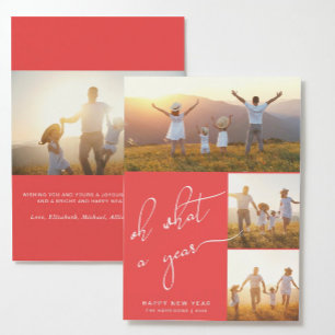 Cartes Pour Fêtes Annuelles Photo rouge du Nouvel An