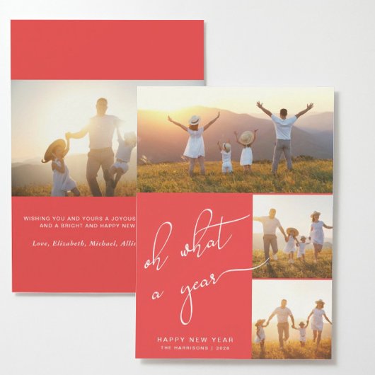 Cartes Pour Fêtes Annuelles Photo rouge du Nouvel An