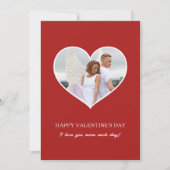 Cartes Pour Fêtes Annuelles Photo rouge Heureuse Sainte-Valentin moderne (Devant)