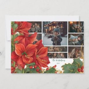 Cartes Pour Fêtes Annuelles Photo Russe Red Amaryllis Noël