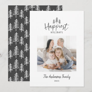 Cartes Pour Fêtes Annuelles Photo rustique de Noël minimaliste moderne