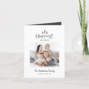 Cartes Pour Fêtes Annuelles Photo rustique de Noël minimaliste moderne