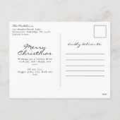 Cartes Pour Fêtes Annuelles Photo Rustique Plaid Famille Noël (Dos)