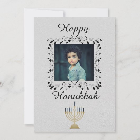 Cartes Pour Fêtes Annuelles Photo Silver Hanoukka (Devant)