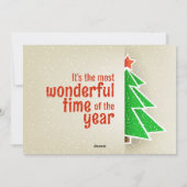 Cartes Pour Fêtes Annuelles Photo simple Arbre de Noël neigeux (Dos)