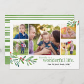 Cartes Pour Fêtes Annuelles Photo Simple Berries Merveilleuse LIfe 5 | (Devant / Derrière)