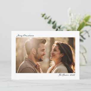 Cartes Pour Fêtes Annuelles Photo simple de Noël moderne tendance