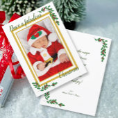 Cartes Pour Fêtes Annuelles Photo simple élégante Noël Noël Fruits rouges