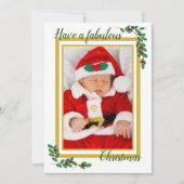 Cartes Pour Fêtes Annuelles Photo simple élégante Noël Noël Fruits rouges (Devant)