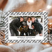 Cartes Pour Fêtes Annuelles Photo simple en noir et blanc