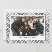 Cartes Pour Fêtes Annuelles Photo simple en noir et blanc (Devant)