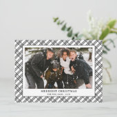 Cartes Pour Fêtes Annuelles Photo simple en noir et blanc (Debout devant)