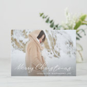 Cartes Pour Fêtes Annuelles Photo simple et de fête de Joyeux Noël de points (Debout devant)