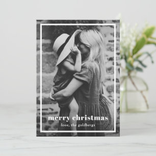 Cartes Pour Fêtes Annuelles Photo simple et élégant de Noël minimaliste