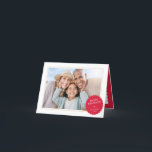 Cartes Pour Fêtes Annuelles PHOTO SIMPLE moderne minimaliste tache festive rou<br><div class="desc">par kat massard >>> WWW.SIMPLYSWEETPAPERIE.COM<<< An elegant card design featuring quote that you can change yourself! White geometric border on the backside, giving you the opportunity to handwrite a personal message or place a full portrait photo. NOTE >> Contactez-moi kat@simplysweetpaperie.com si vous avez besoin d'aide pour redimensionner vos photos à...</div>