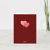 Cartes Pour Fêtes Annuelles Photo simple rouge foncé Saint-Valentin pliée (Dos)