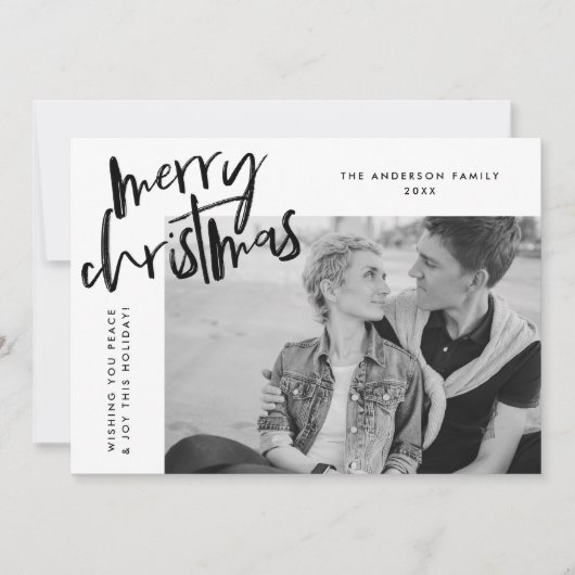 Cartes Pour Fêtes Annuelles Photo Simplement Joyeux (Devant)