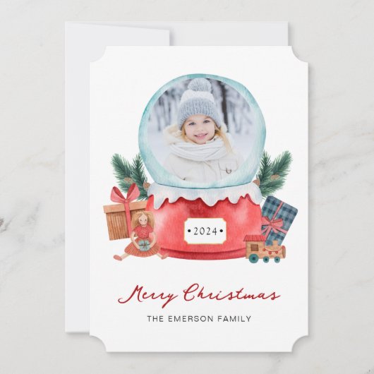 Cartes Pour Fêtes Annuelles Photo Snow Globe (Devant)