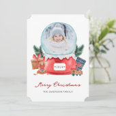 Cartes Pour Fêtes Annuelles Photo Snow Globe (Debout devant)