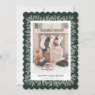 Cartes Pour Fêtes Annuelles Photo sur la neige des cônes de l'arbre vert