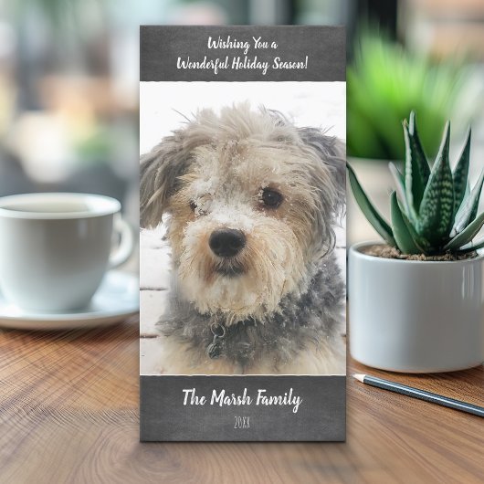 Cartes Pour Fêtes Annuelles Photo : Tableau noir simple avec script Noël