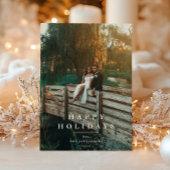 Cartes Pour Fêtes Annuelles Photo Tan Plaid Motif