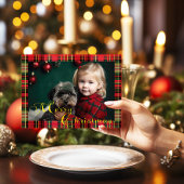 Cartes Pour Fêtes Annuelles Photo Tartan Plaid Noël