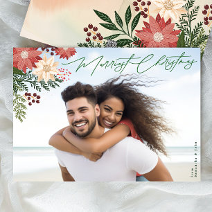 Cartes Pour Fêtes Annuelles Photo traditionnelle de Noël le plus Merriest