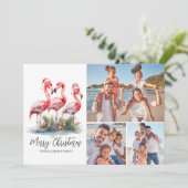 Cartes Pour Fêtes Annuelles Photo Tropical Joyeux Noël (Debout devant)