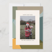 Cartes Pour Fêtes Annuelles Photo Turquoise de Sage Abstrait moderne Bonne ann (Devant)