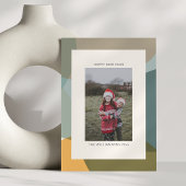 Cartes Pour Fêtes Annuelles Photo Turquoise de Sage Abstrait moderne Bonne ann