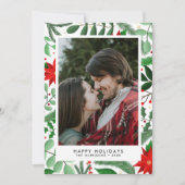 Cartes Pour Fêtes Annuelles Photo unique botanique de Noël (en blanc) (Devant)