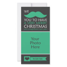 Photo verte drôle de Noël de moustache
