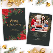 Cartes Pour Fêtes Annuelles Photo verte Joyeux Noël vert