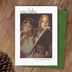 Cartes Pour Fêtes Annuelles Photo verticale - bordure blanche minimale - dos v