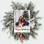 Cartes Pour Fêtes Annuelles Photo verticale classique simple Joyeux Noël