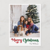 Cartes Pour Fêtes Annuelles Photo verticale classique simple Joyeux Noël (Devant)