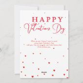 Cartes Pour Fêtes Annuelles Photo verticale simple | Saint Valentin Rouge (Dos)