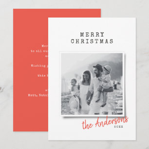 Cartes Pour Fêtes Annuelles Photo vintage de Noël moderne