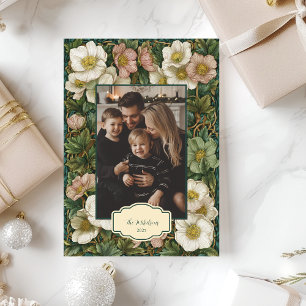 Cartes Pour Fêtes Annuelles Photo Vintage Noël Floral