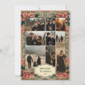 Cartes Pour Fêtes Annuelles Photo Vintage Poinsettia (Devant)