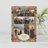 Cartes Pour Fêtes Annuelles Photo Vintage Poinsettia (Debout devant)